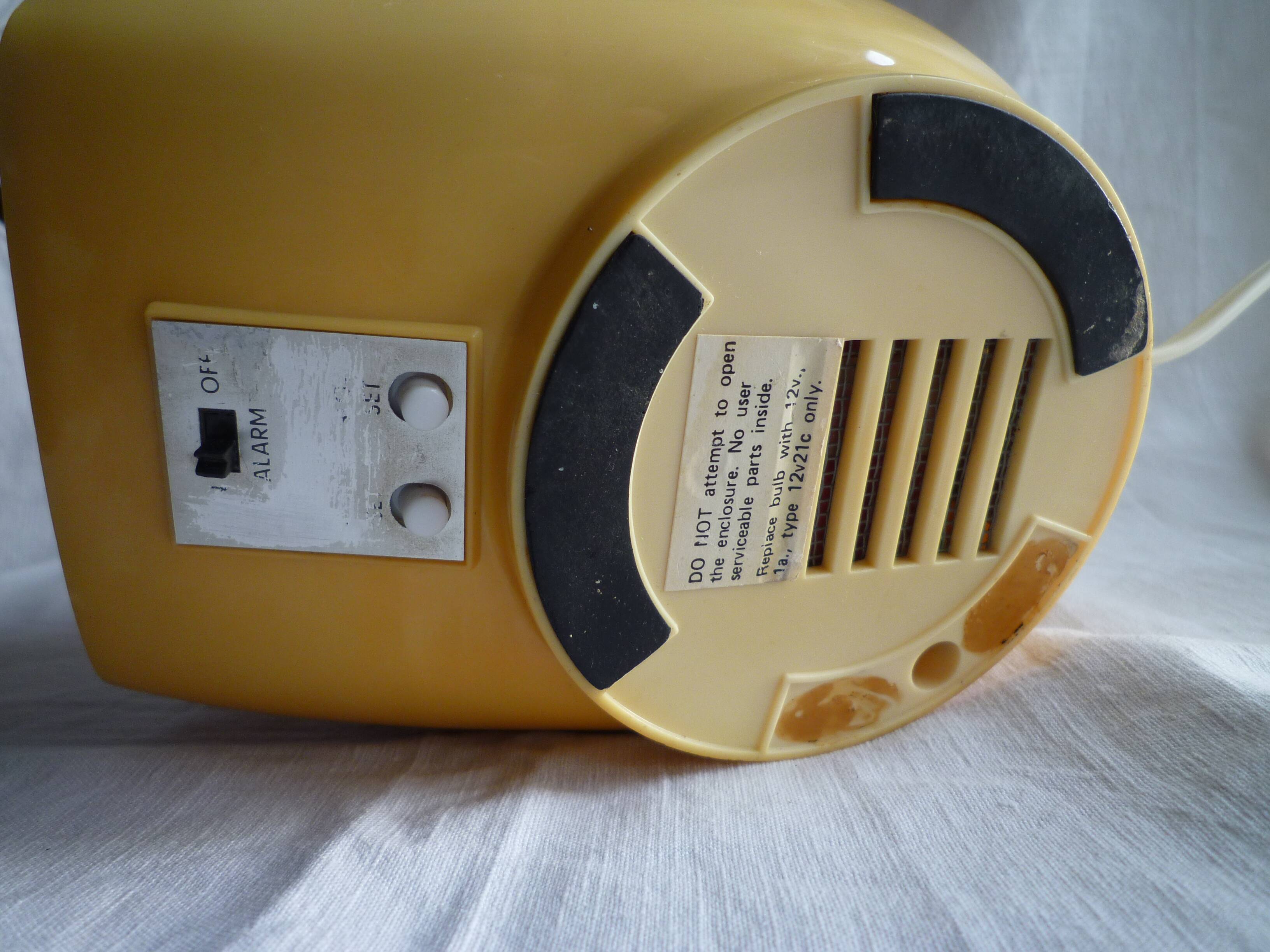Articulated bedside alarm alarm lamp "Space Age" 70s