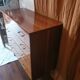Commode vintage année 60 marron vernis 4 tiroirs