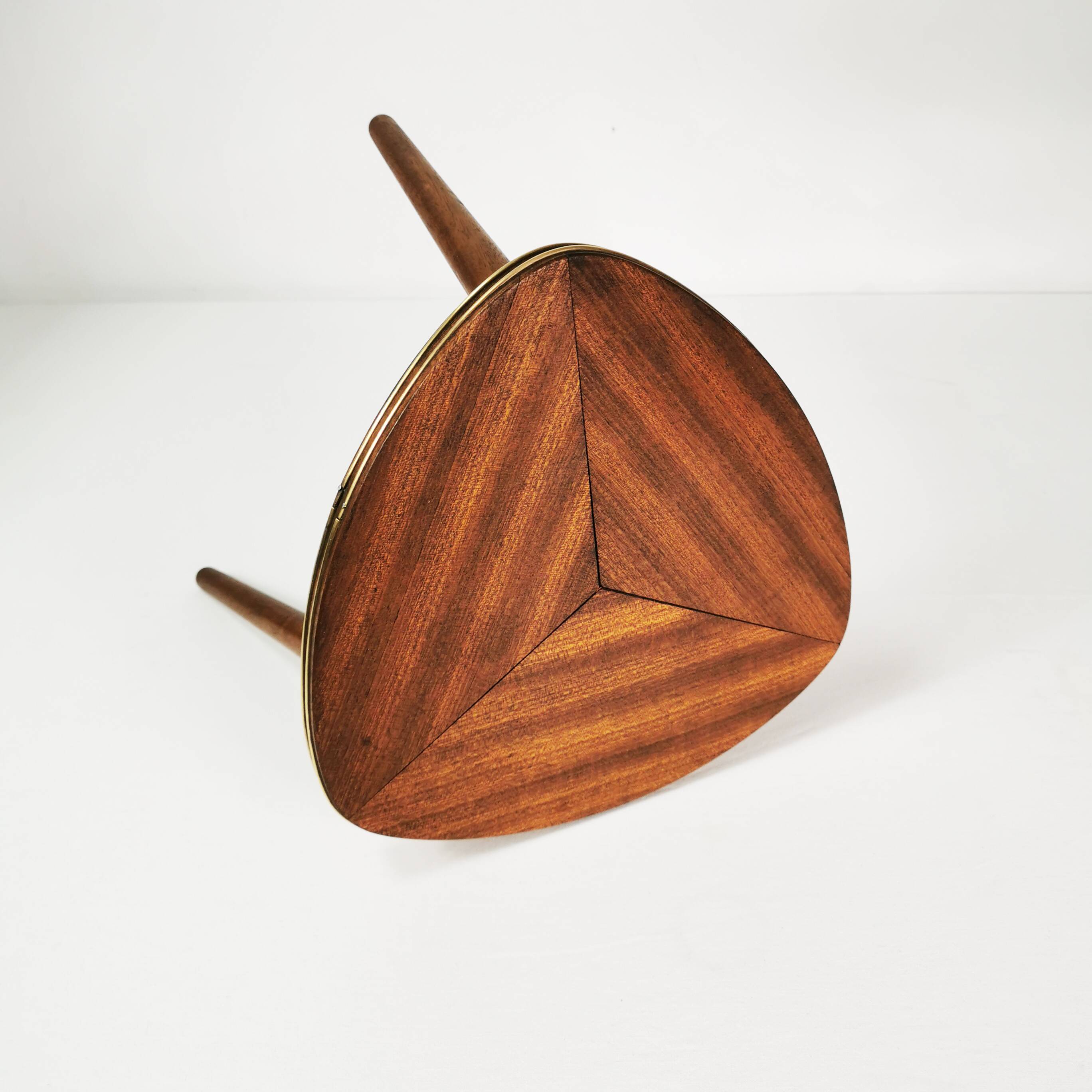 Modernist mahogany flower stand, Germany, 1960s.