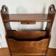 Vintage wooden end table magazine holder