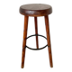 High tripod oak stool