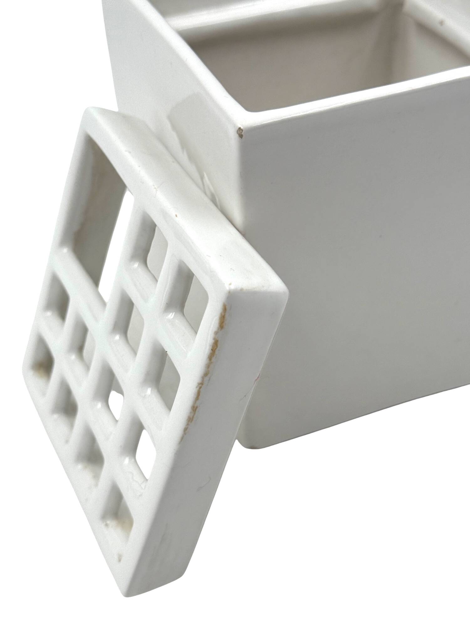 Studio Opi, White space age mod. Ikebana A ceramic vase / ashtray, Gabbiane