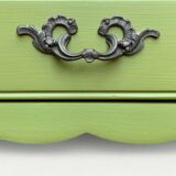 Pair of Louis XV style khaki bedside tables