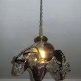 Large art glass pendant light, Pertti Santalahti for Humppila, Norway 1960s