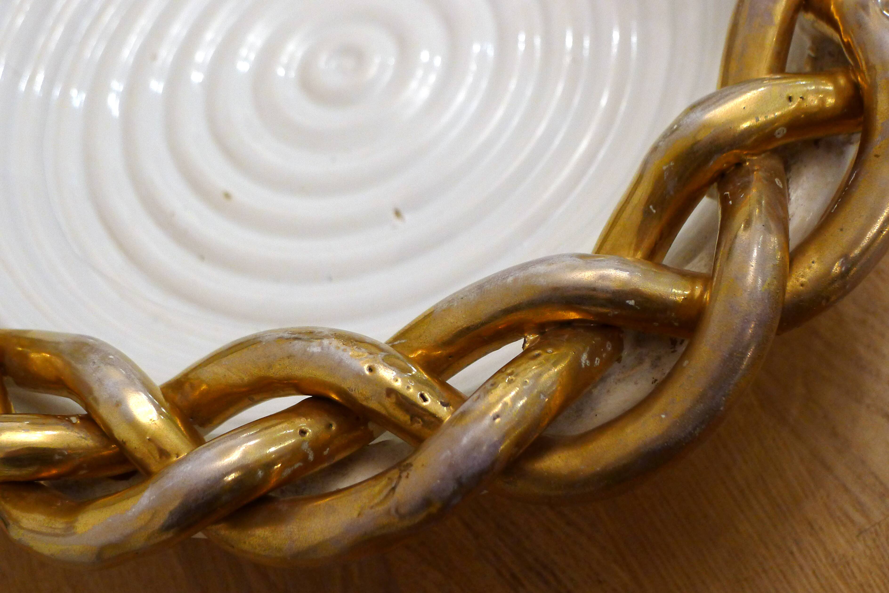 Woven coupe plate 1950s by E. Tessier