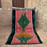 Unique Moroccan rug - Vintage Art Deco rug - Boucharouit rug