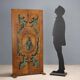 Antique painted poplar screen, landscape, baroque, 18th century