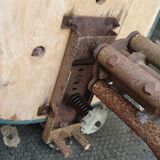 Swivel chair in green skai and chrome steel, Pullman, 1960