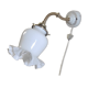 Swan neck wall light in brass, porcelain and opaline - mid 20th century.