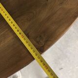 Charming antique modular half-moon table in solid wood