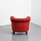 Paire de fauteuils en velours rouge, travail Art Déco, France, années 1920