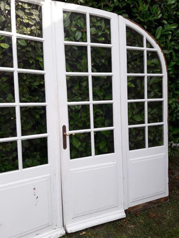Oak arched bay window door H219xW267,5 small tiles