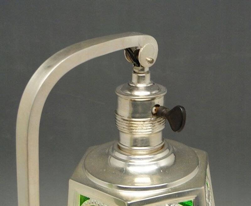 Art Nouveau silver-plated desk lamp, early 20th century