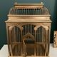 Cage à oiseaux vintage doré Colonial