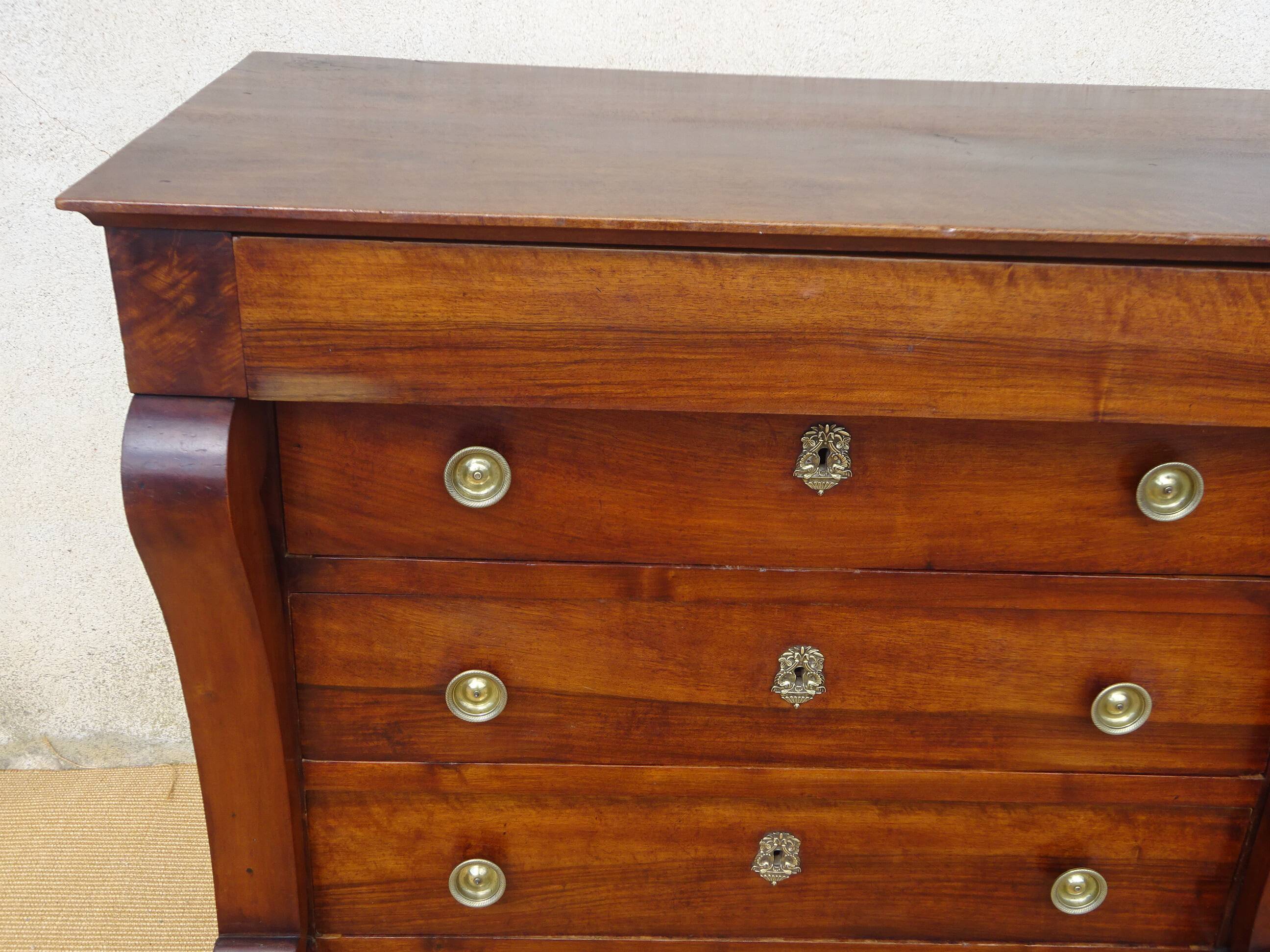 Very old walnut chest of drawers.
