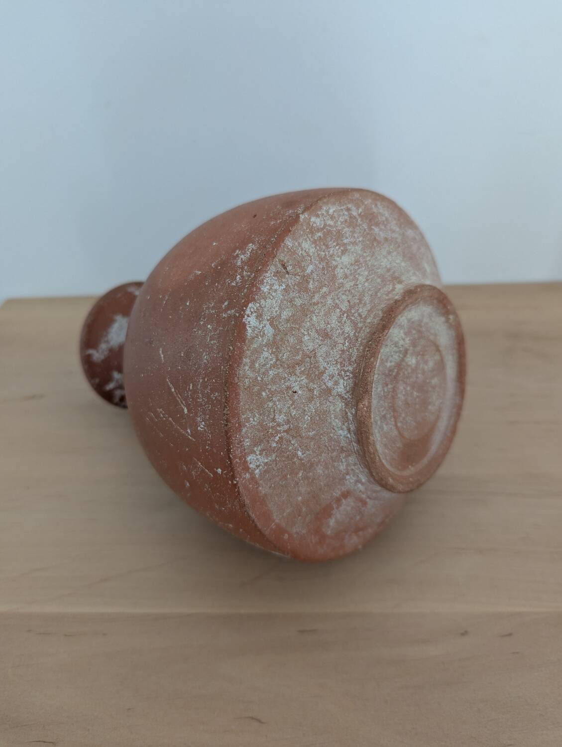 Terracotta amphora vase