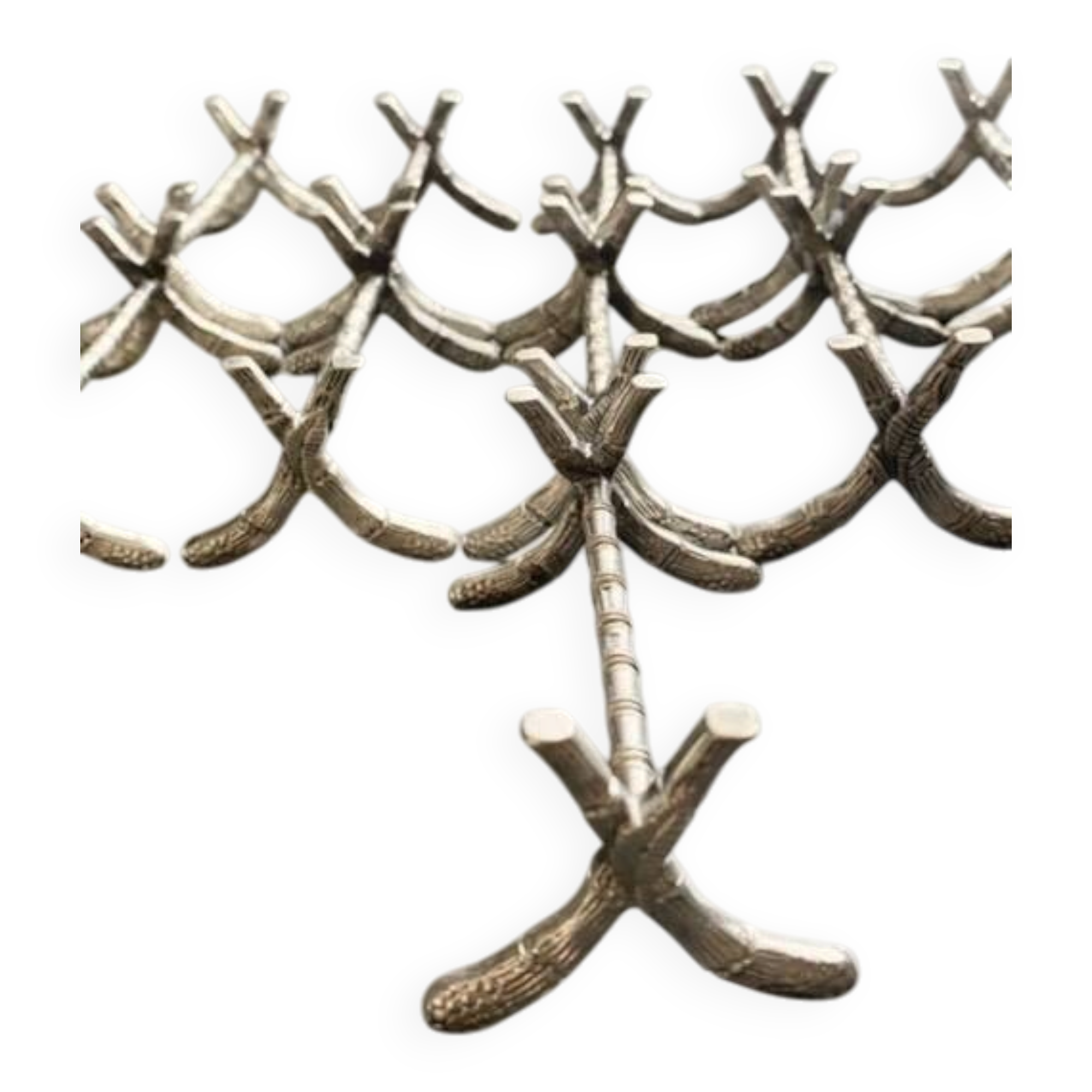 11 silver-plated metal knife rests, Art Nouveau, Morlot