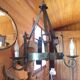chandelier - wrought iron ceiling light - medieval style