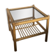 Table basse bambou et verre