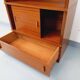 Vintage oak storage bookshelf from the 1960s.