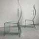 Sculptural Chair Zero by Marco Baldanello, Glass and Steel, Italy 1990's