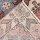 4x7 red & beige vintage rug, 122x207cm