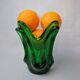 Seguso vase in green murano glass, Italy, 1960