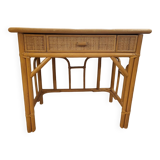 Rattan and cane desk