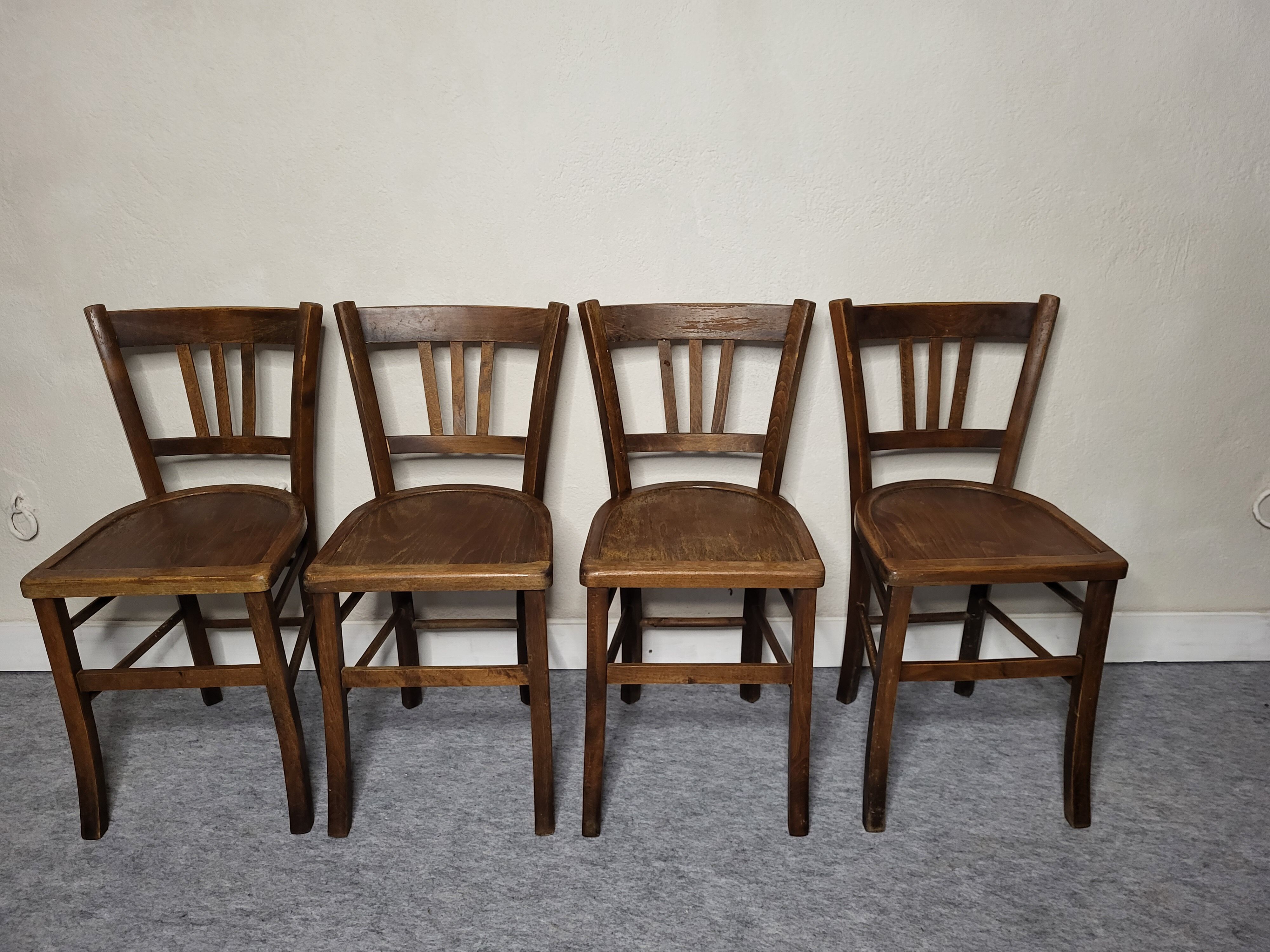 4 chaise bistrot bois