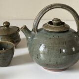 Vintage Gustave Tiffoche ceramic tea set from the 60s