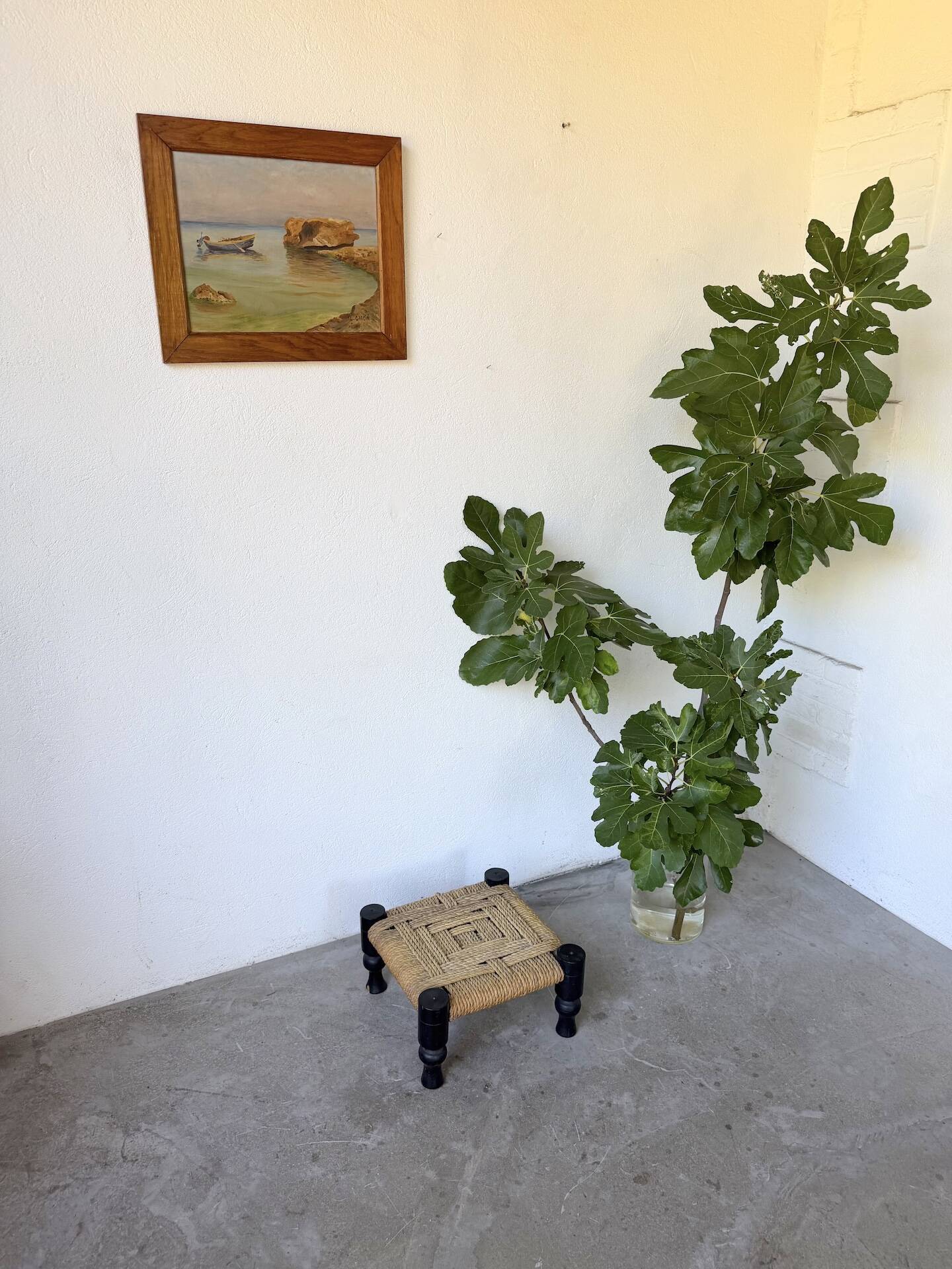 Small low stool or footrest DLC Audoux Minet