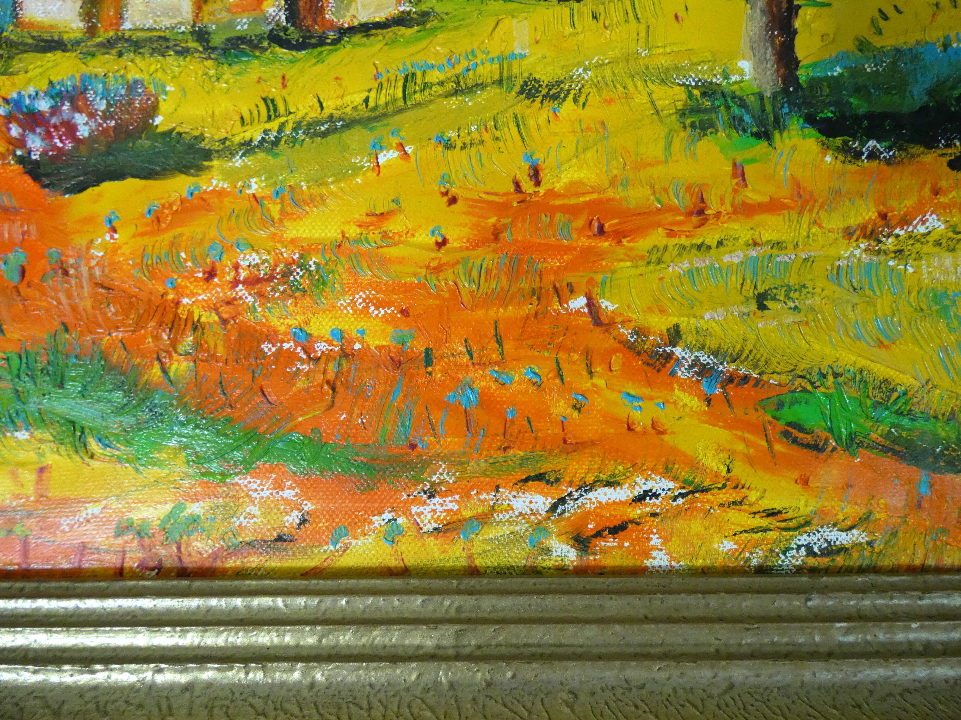 Vintage oil painting on canvas