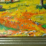 Vintage oil painting on canvas