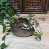 Vintage decorative metal swan