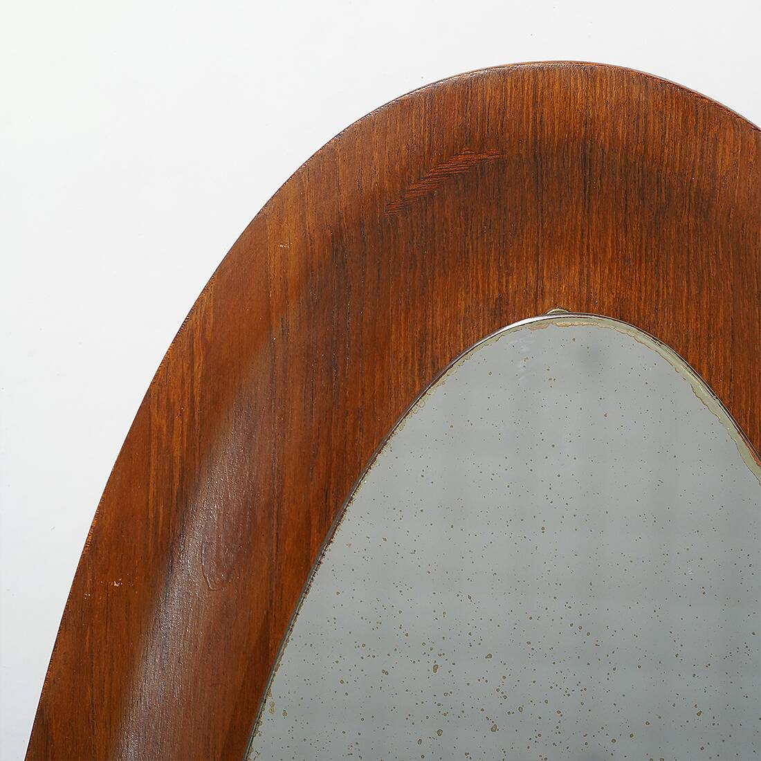 Miroir mural en contreplaqué courbé, années 1960