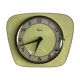 Horloge vintage flash formica jaune