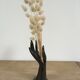 Vase soliflore hand black ring