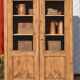 Antique Parisian wardrobe: solid wood dresser bookcase