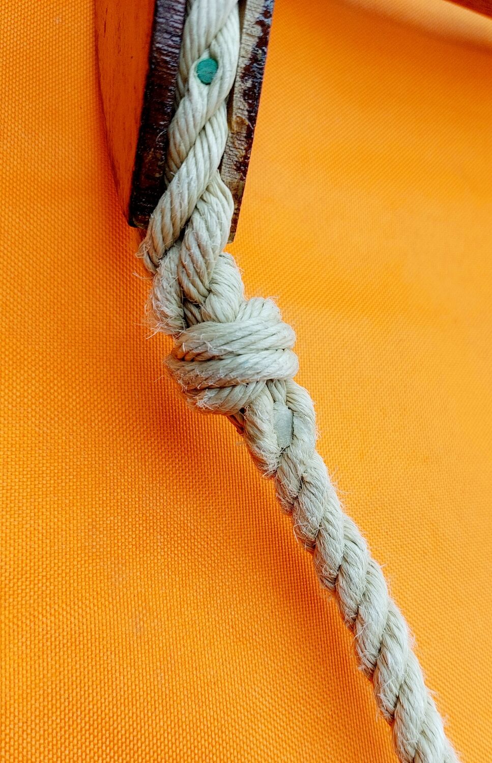Echelle de bateau vintage bois et cordage