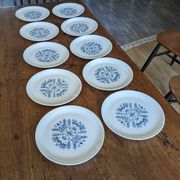 Service de 10 assiettes à dessert vintages par Sovirel