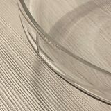 Art Deco fruit bowl in silver-plated metal and glass