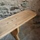 Set of 2 antique French poplar benches, consoles or shelves, circa 1900.