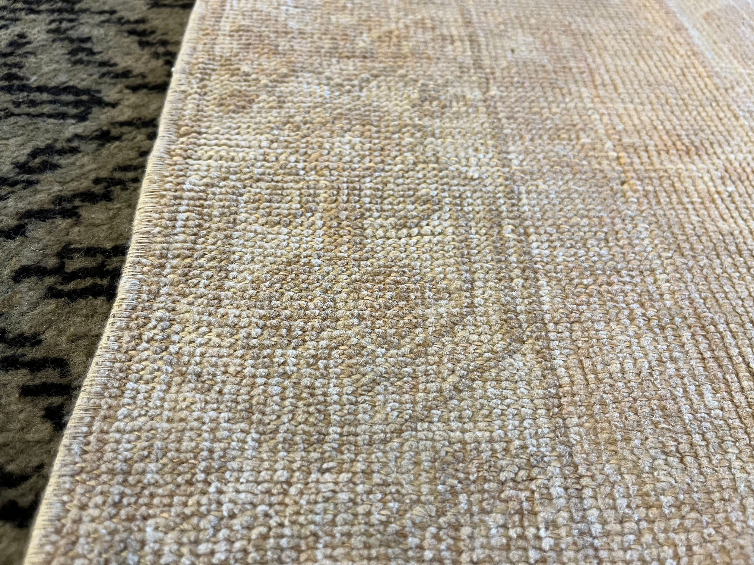 Handmade vintage pastel area rug