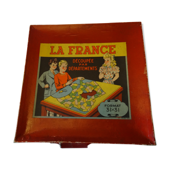 Puzzle game of the French departments