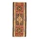 1970s Turkish Oushak Handmade Wool Cotton Red Runner 127x321