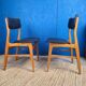 Scandinavian chair circa 1970 black skai