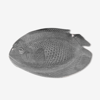 Plat poisson vintage en verre