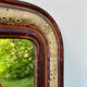 Mirror louis philippe old nineteenth in brown and beige wood