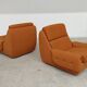 Paire de fauteuils Atlantis Orange République Tchèque 1970