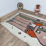 Handmade wool Berber rug 272 X 148 CM